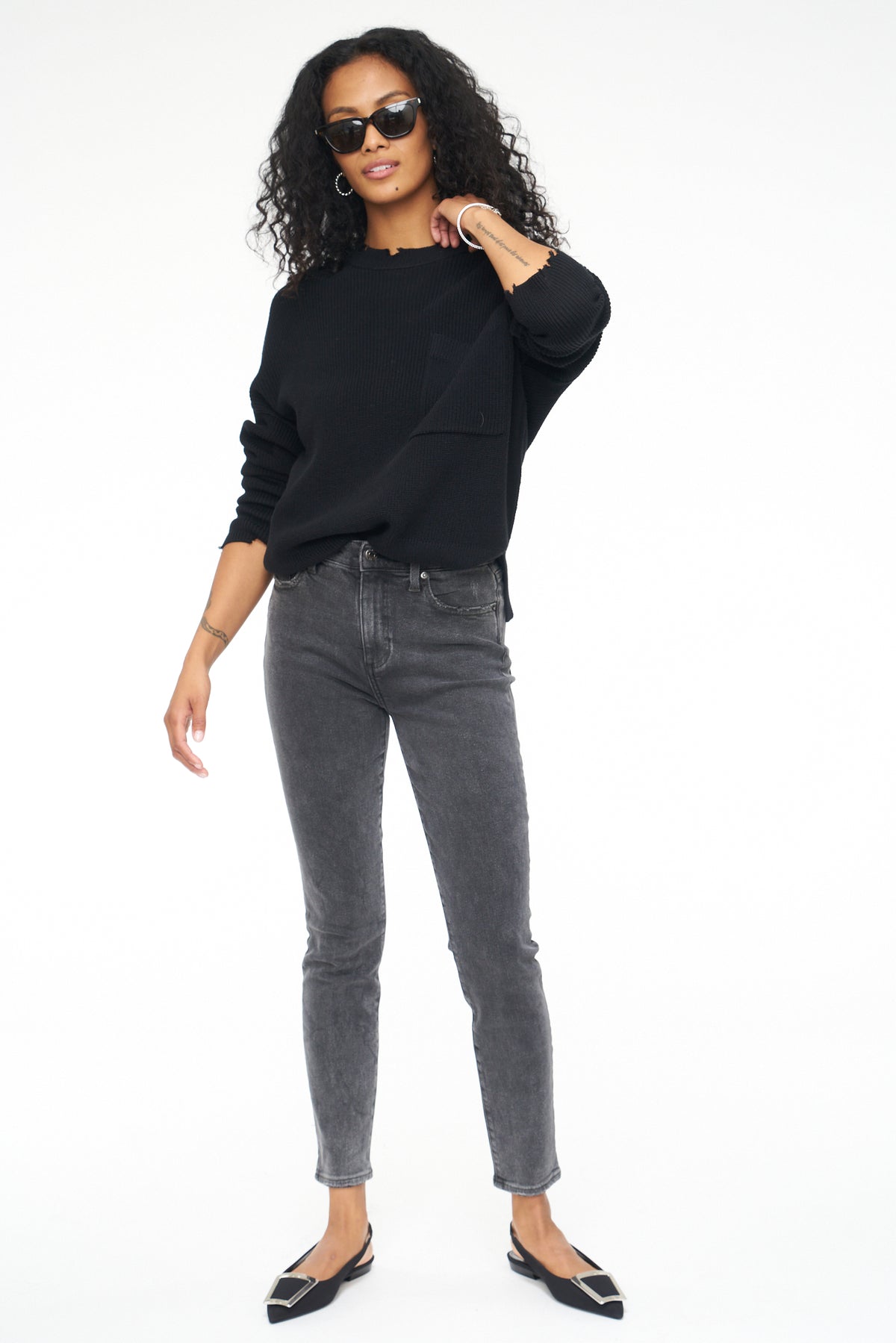 Darya Oversized Crewneck Pullover - Midnight
            
              Sale